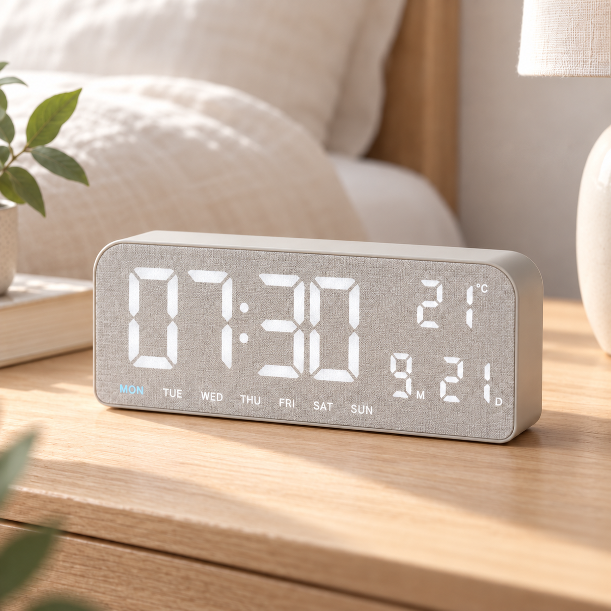 Nebula Fabric LED Alarm Clock