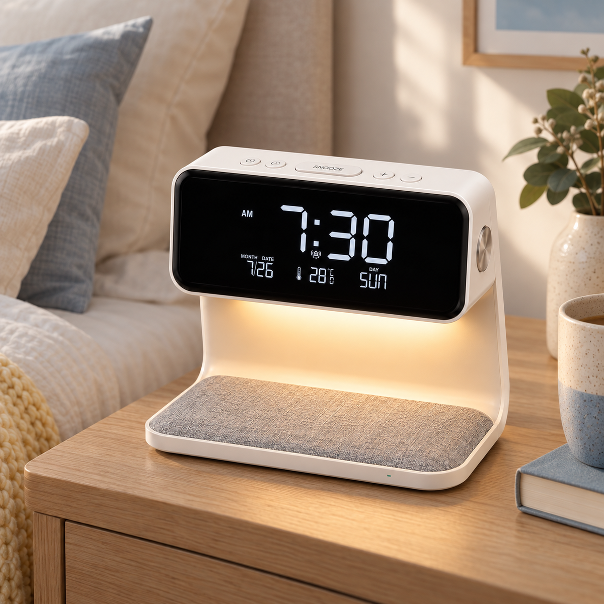Pulsar Wireless Charging Alarm Clock