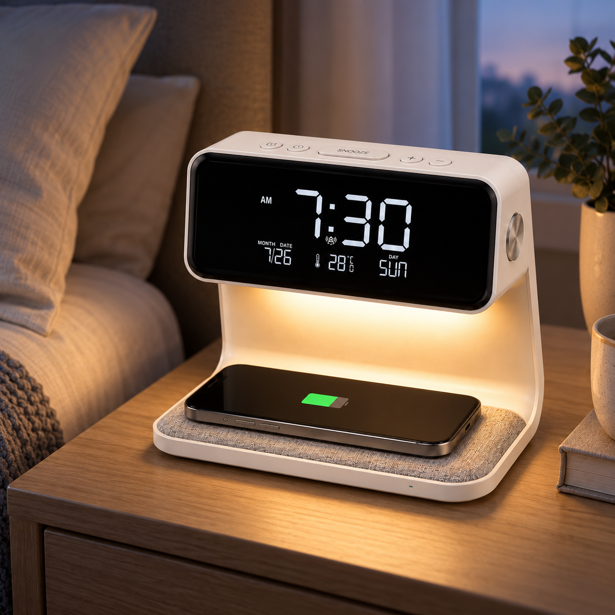 Pulsar Wireless Charging Alarm Clock