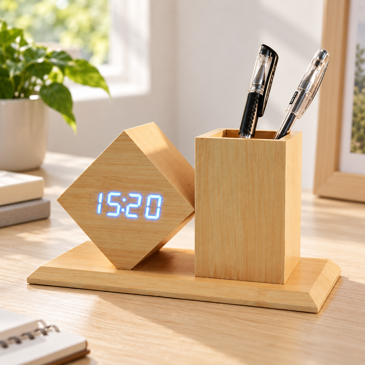 Atlas Desk Organiser Clock