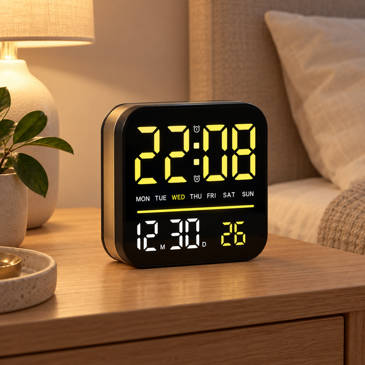 Cassini Digital Calendar Clock