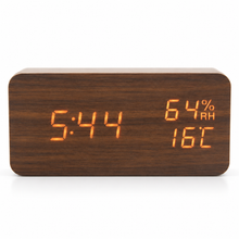 Equinox Wood-Effect LED Clock