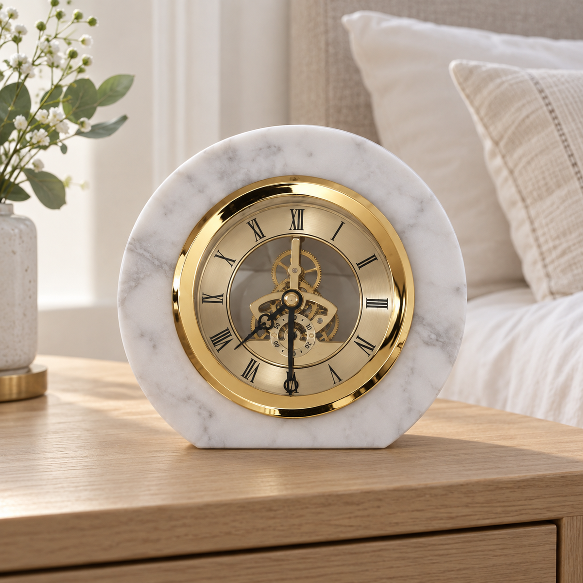 Halley Skeleton Table Clock