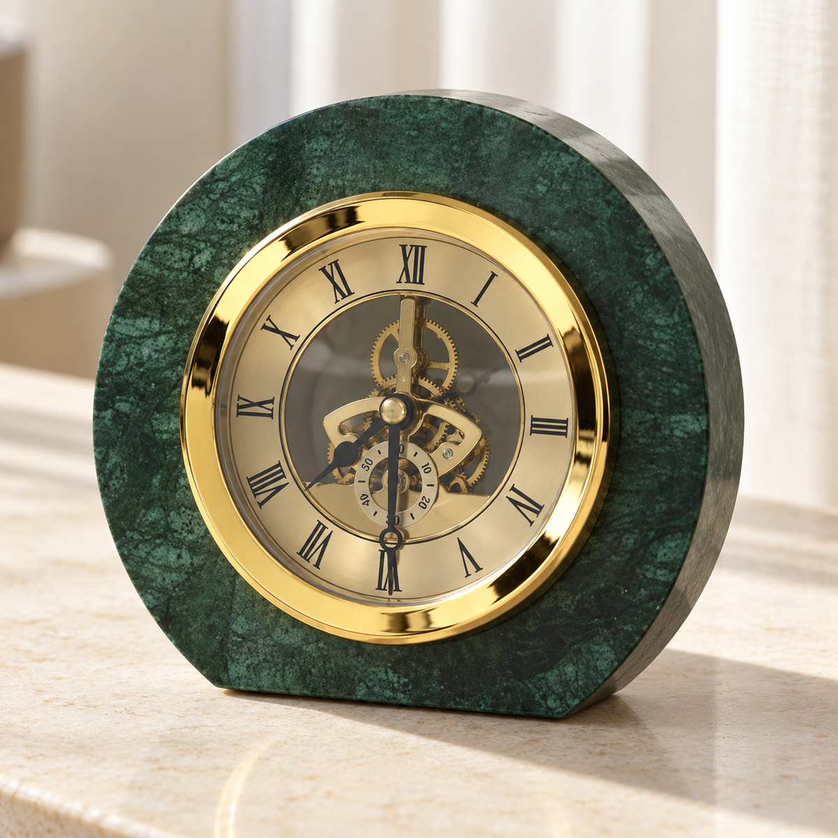 Halley Skeleton Table Clock