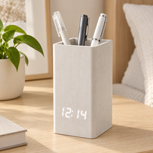 Lyra Desk Clock & Pen Holder