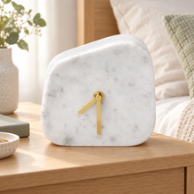 Stratus Marble-Look Table Clock