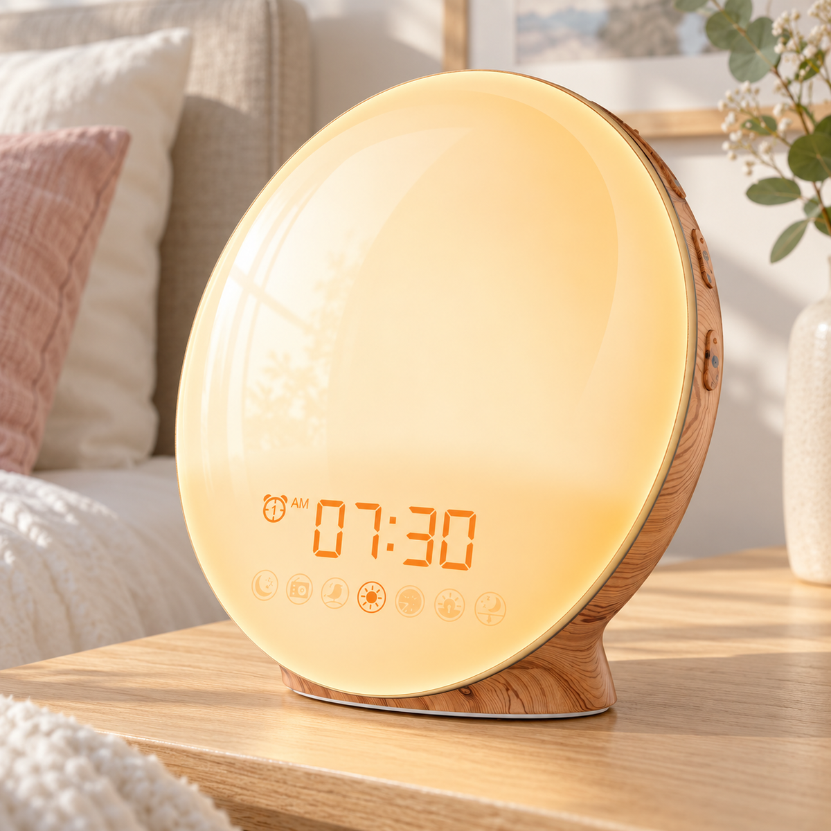 Terra Wood-Effect Wake-Up Light